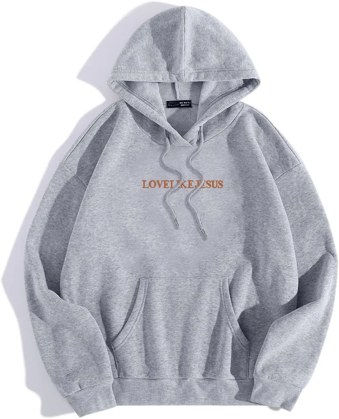 Love Like Jesus Graphic Christian Hoodies for Women Girls Bible Verse Oversized Long Sleeve Pocket Y2K Sweatshirt