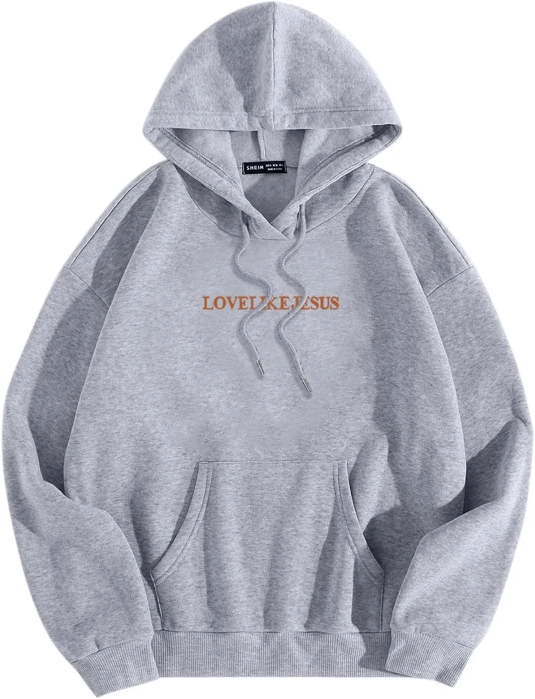Love Like Jesus Graphic Christian Hoodies for Women Girls Bible Verse Oversized Long Sleeve Pocket Y2K Sweatshirt