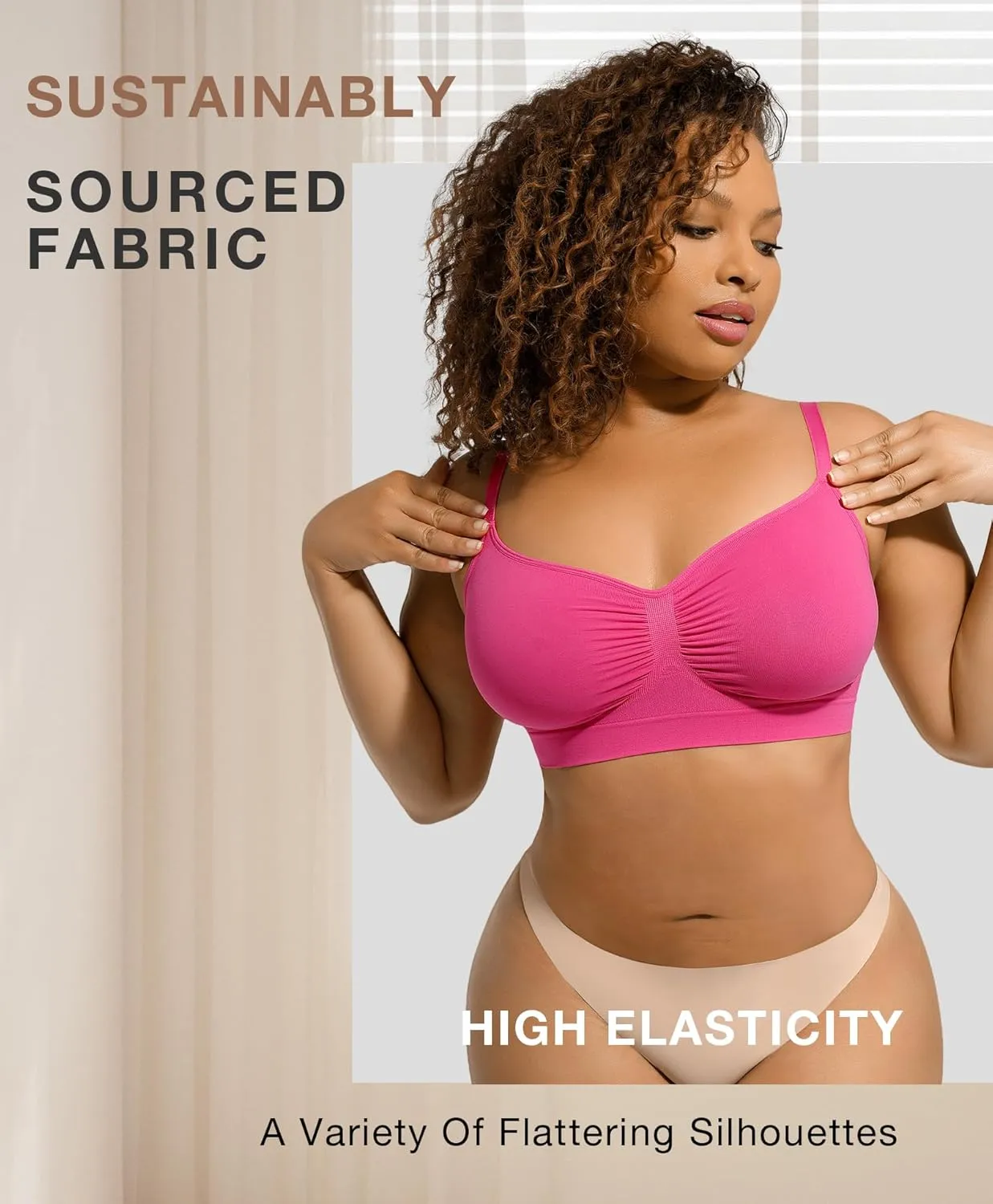 Lover-Beauty Bralettes for Women - Wireless Seamless Bra Stretch Comfort No Underwire Unlined Everyday Bras
