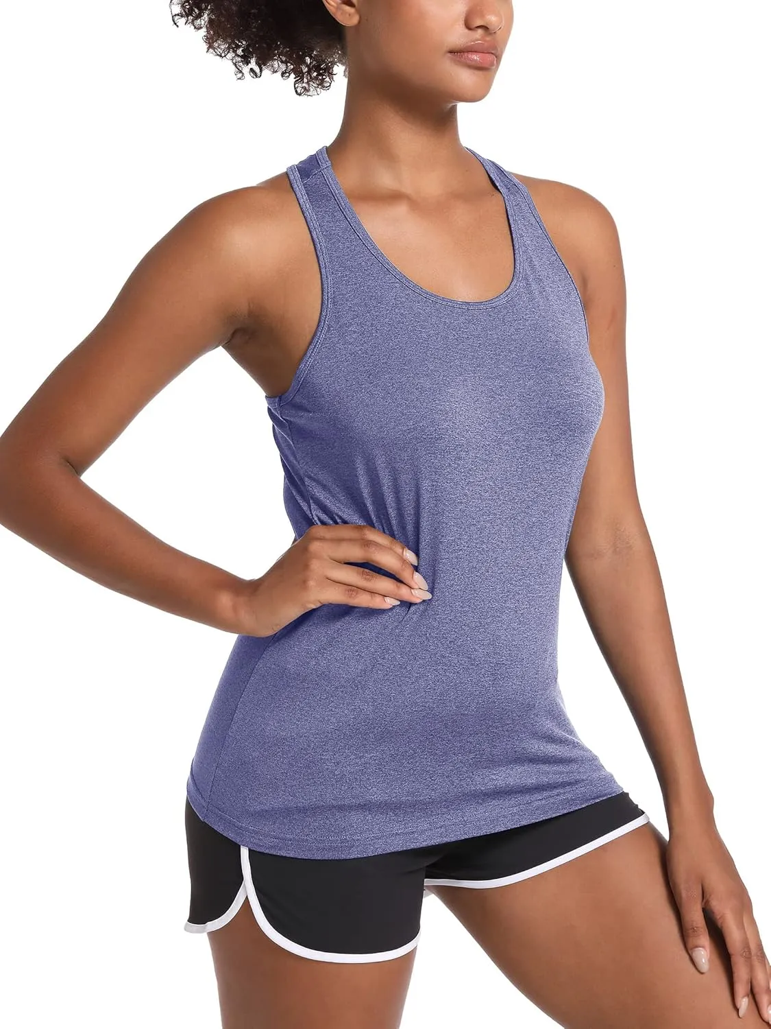 MAGCOMSEN Women's Racerback Tank Tops UPF 50  Workout Shirts Quick Dry Sun Protection Sleeveless Tops for Gym Yoga