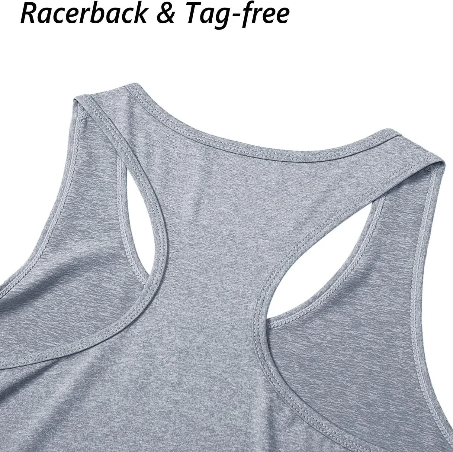 MAGCOMSEN Women's Racerback Tank Tops UPF 50  Workout Shirts Quick Dry Sun Protection Sleeveless Tops for Gym Yoga