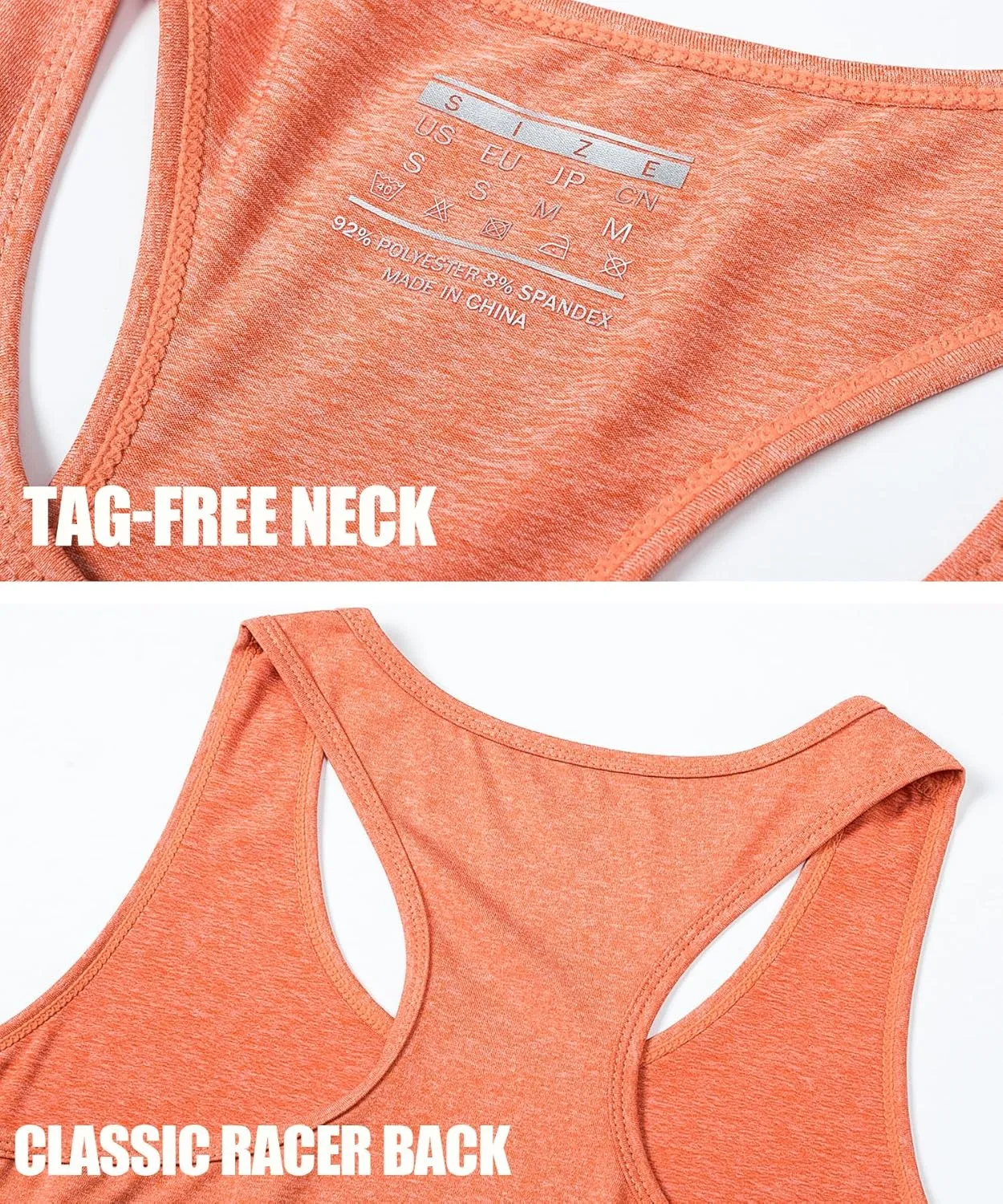 MAGCOMSEN Women's Racerback Tank Tops UPF 50  Workout Shirts Quick Dry Sun Protection Sleeveless Tops for Gym Yoga