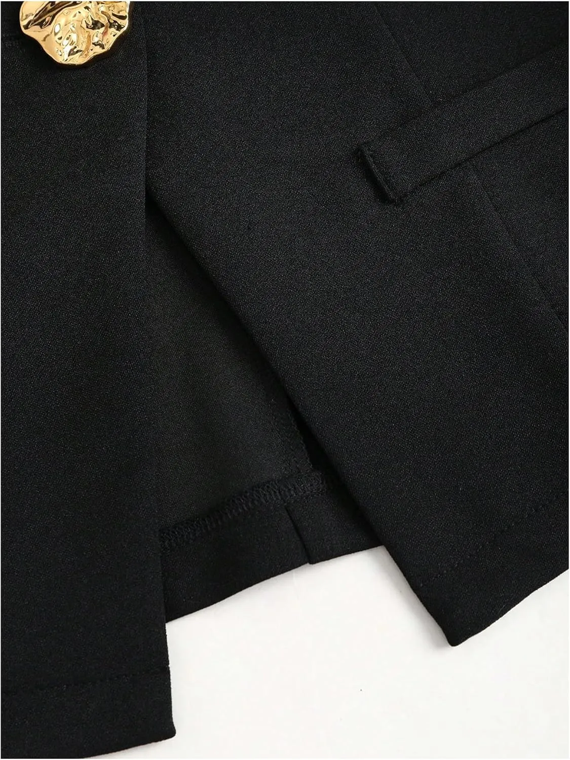 MakeMeChic Women's Vest Top Sleeveless Blazer Split Hem Button Down Dressy Suit Vest Outerwear Waistcoat