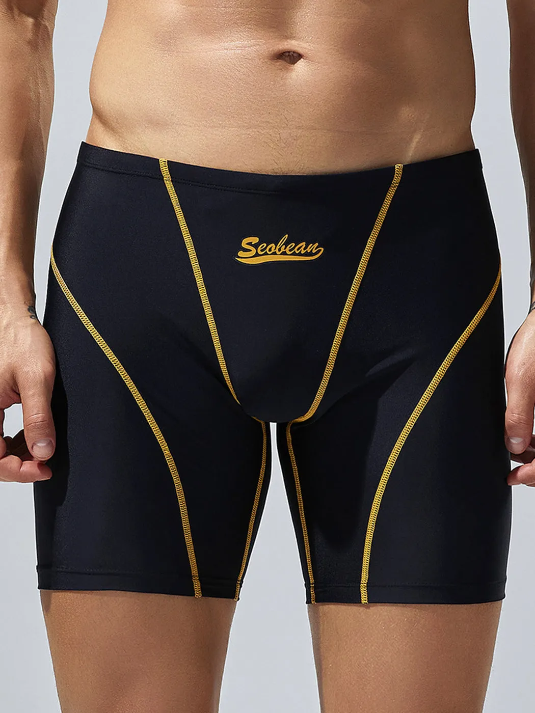 Mens Athletic Quick-drying Swim Trunks
