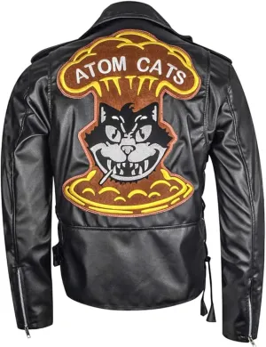 Men's Atom Cats Faux Leather Jacket - Fallout 4 Atom Cats Jacket