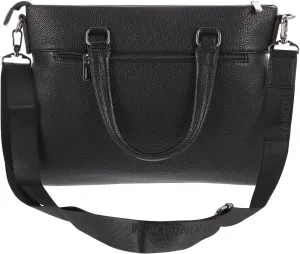 Men's Business Bag Stylish Pu Shoulder Bag Laptop Storage for Travel Business School
