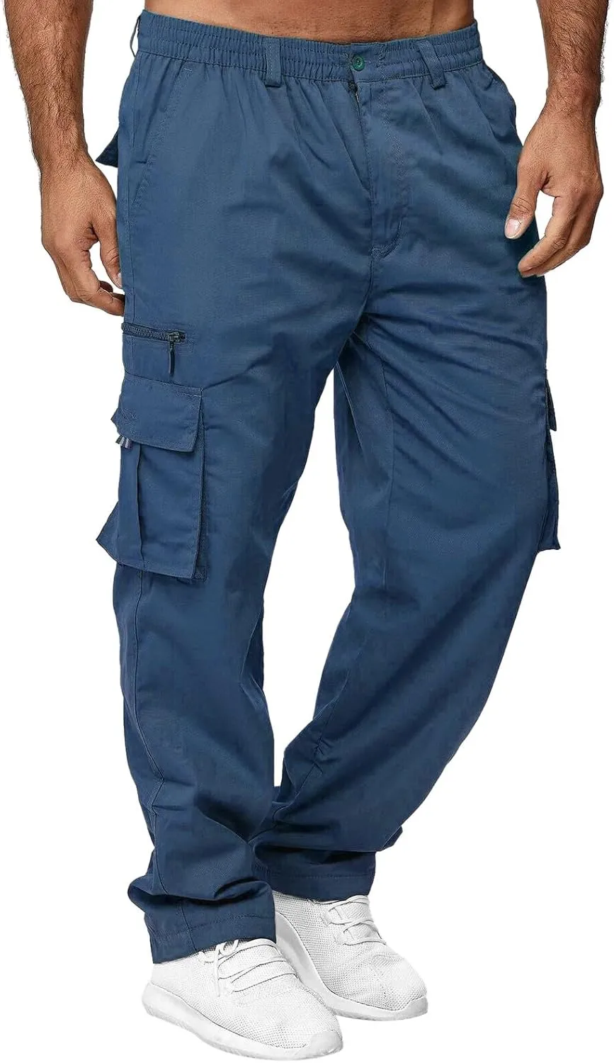 Mens Casual Joggers Unisex Fleece Jogging Bottoms Neon Orange Sweatpants Men Workout Pants for Men Travel Pants