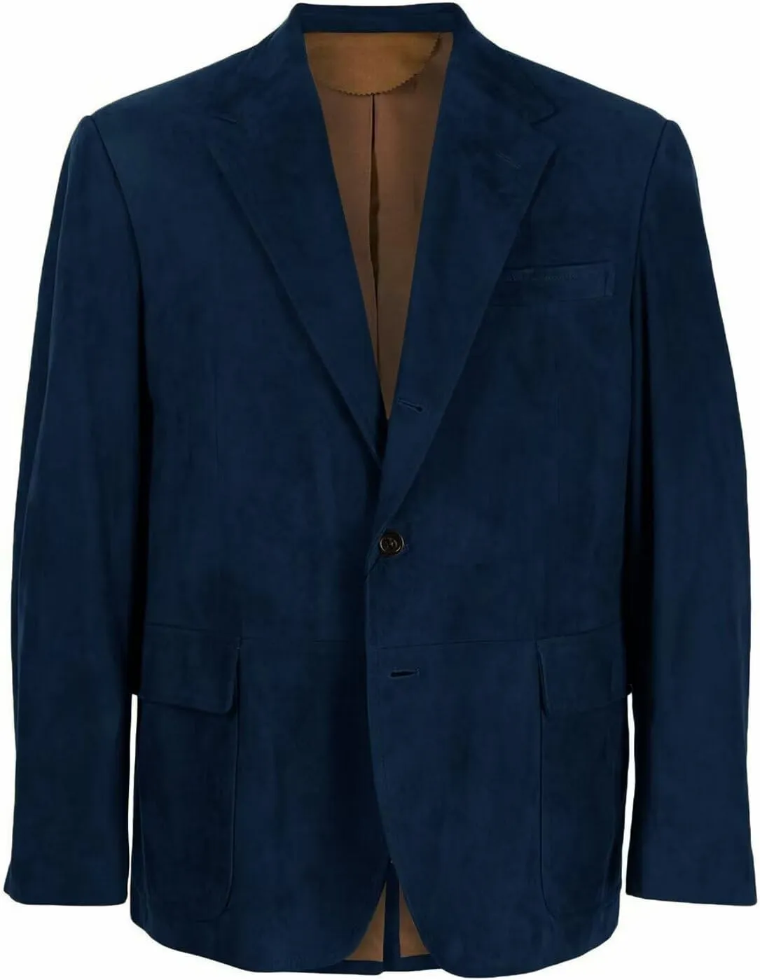 Men's Casual Suede Leather Sports Jacket Regular Fit Stylish Two Button Blazer Coat