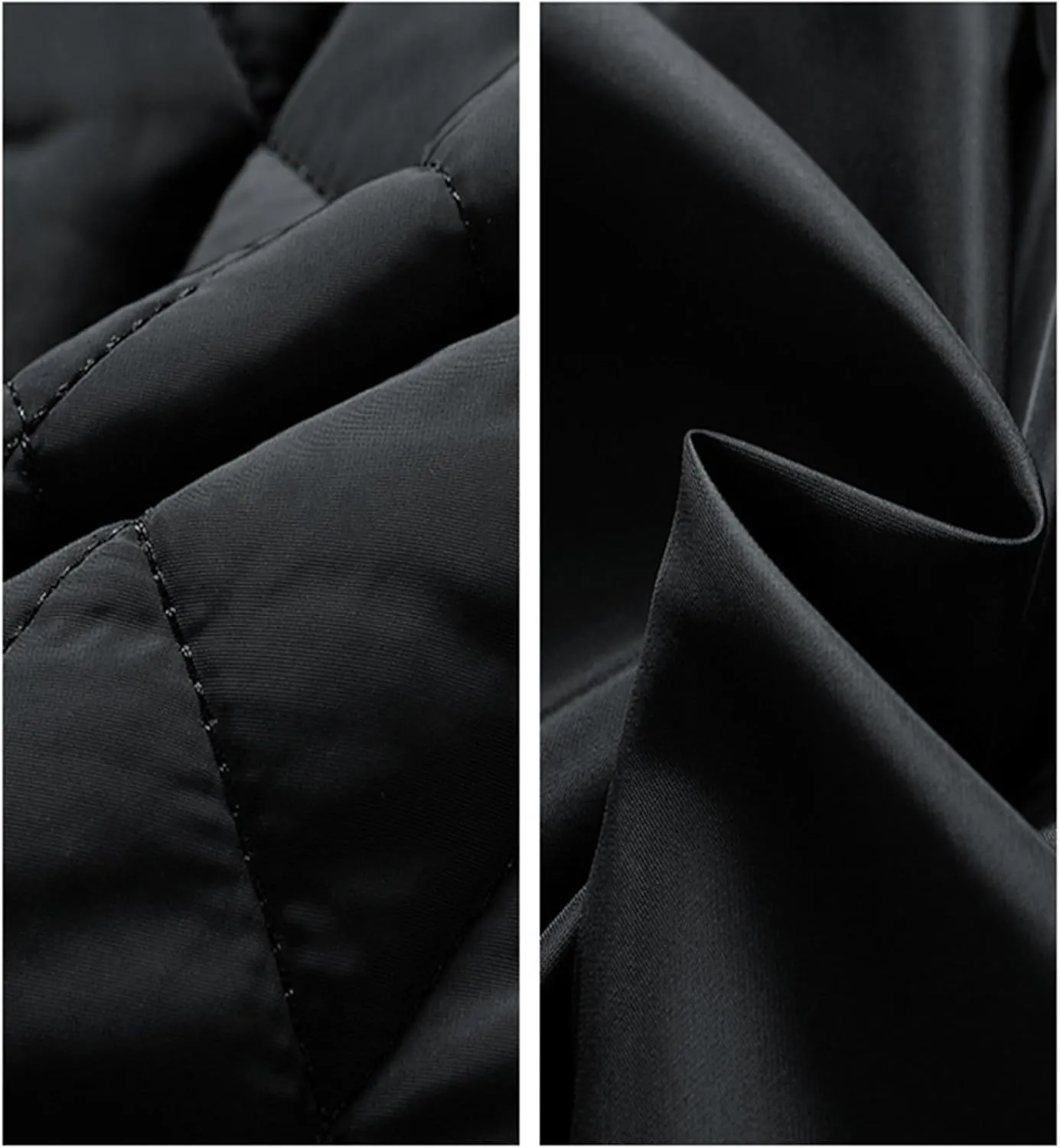 Men's Diamond Quilted Down Jacket Lightweight Cotton Zip Up Jacket Packable Warm Padded Coats Outwear