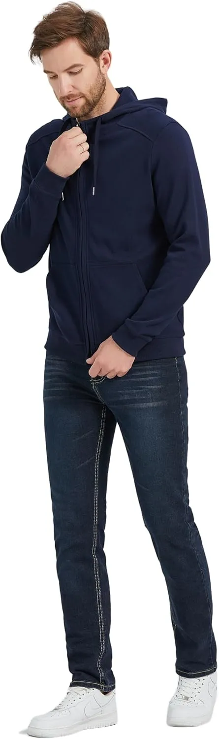Men's Fashion Sweatshirt Cotton Comfy Hooded Sweatshirt With Pocket Soft Hoodie Sweatshirts For Men Full Zip