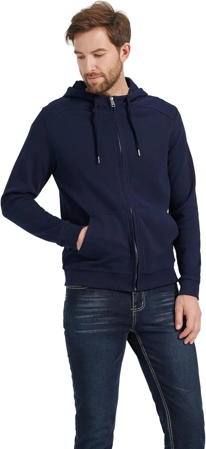 Men's Fashion Sweatshirt Cotton Comfy Hooded Sweatshirt With Pocket Soft Hoodie Sweatshirts For Men Full Zip