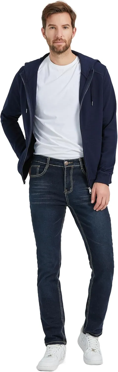 Men's Fashion Sweatshirt Cotton Comfy Hooded Sweatshirt With Pocket Soft Hoodie Sweatshirts For Men Full Zip