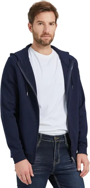 Men's Fashion Sweatshirt Cotton Comfy Hooded Sweatshirt With Pocket Soft Hoodie Sweatshirts For Men Full Zip