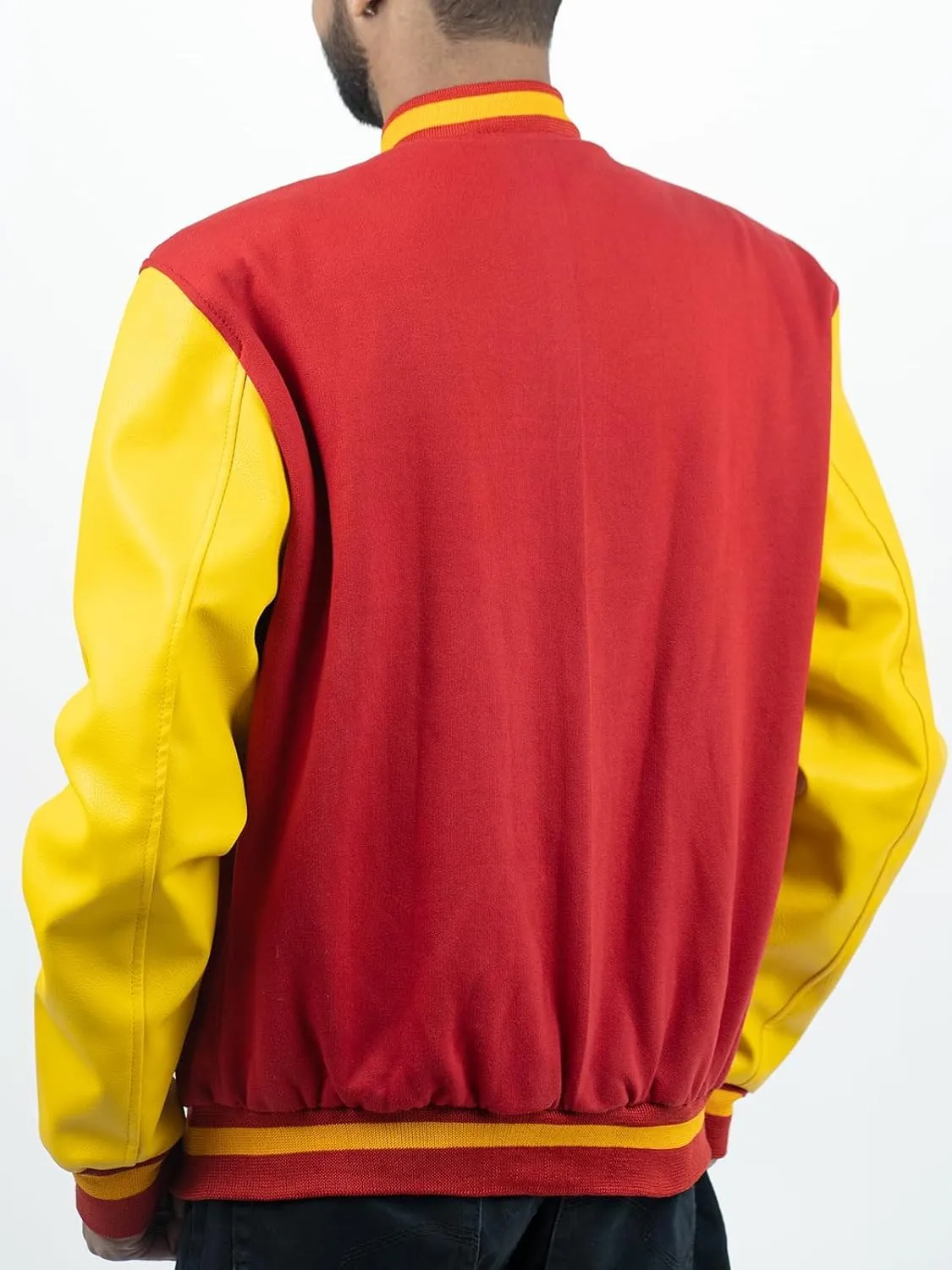Men's Fashion Varsity Jacket Causal Slim Fit Wool Letterman Baseball Bomber Jackets