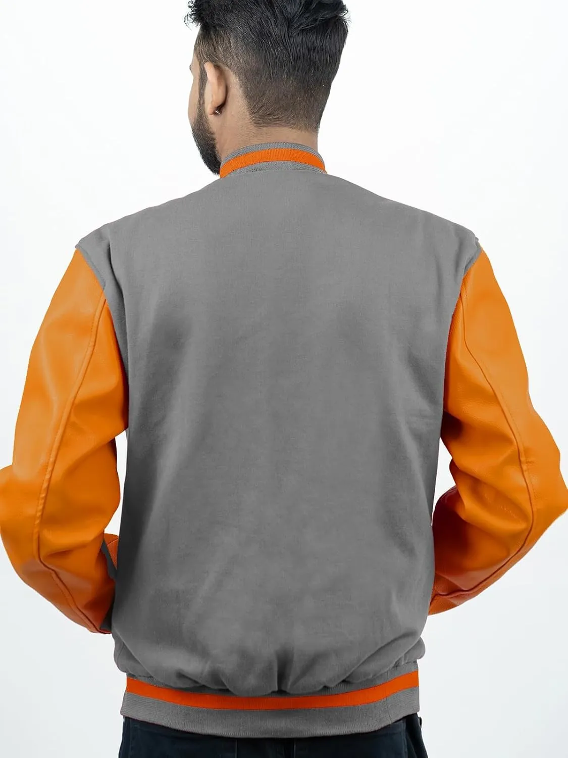 Men's Fashion Varsity Jacket Causal Slim Fit Wool Letterman Baseball Bomber Jackets