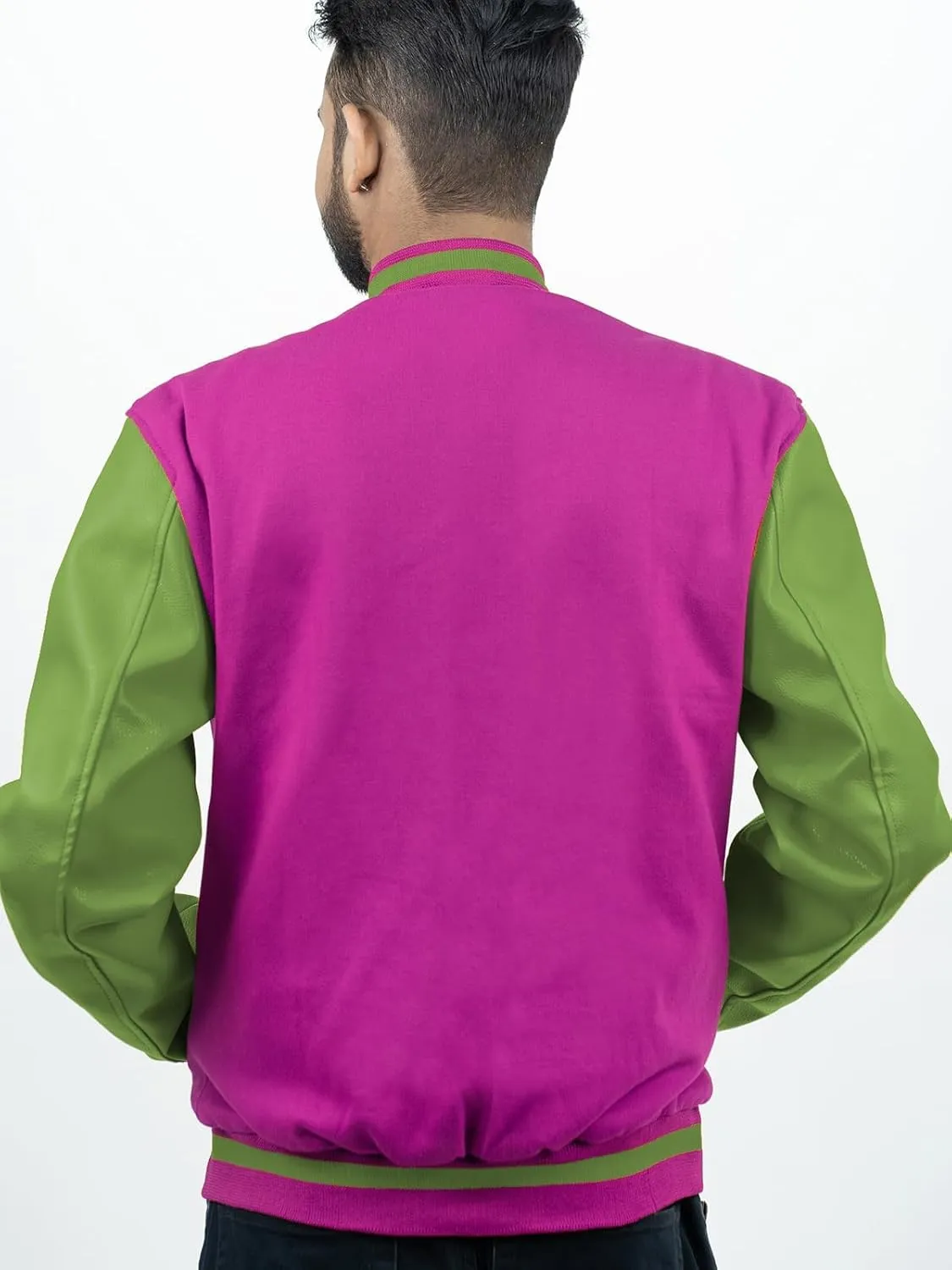 Men's Fashion Varsity Jacket Causal Slim Fit Wool Letterman Baseball Bomber Jackets