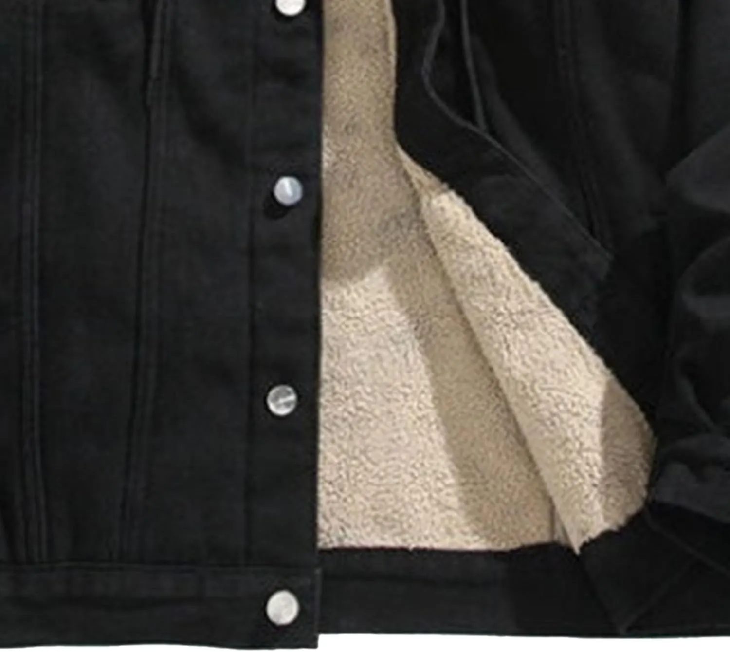 Men's Hoodie Fleece Lined Denim Jacket Long Sleeve Casual Button Down Trucker Coat Warm Winter Hooded Jackets
