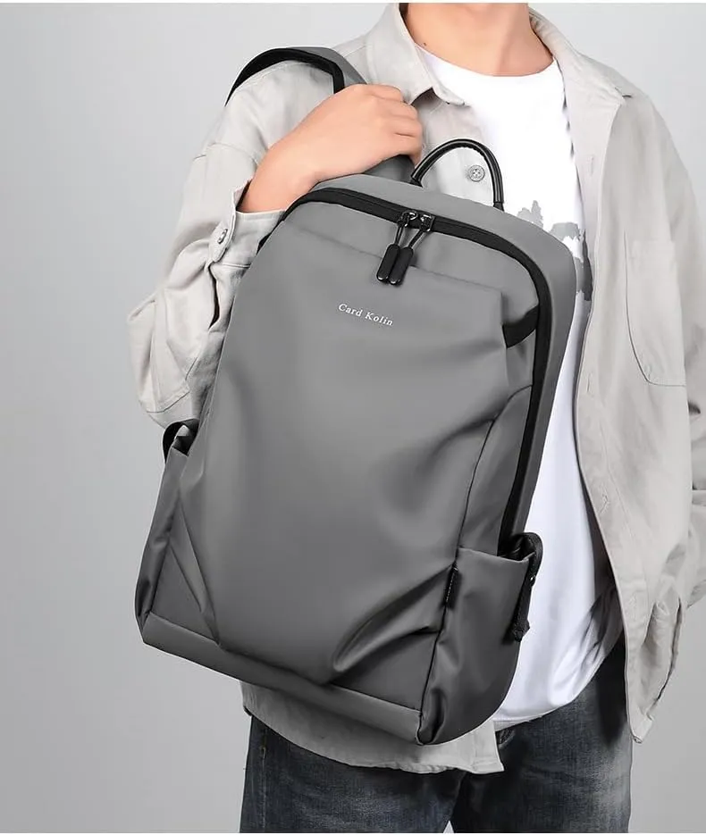 Men's Large-Capacity Oxford Fabric Business Laptop Backpack - Stylish Black Computer Bag(Grey)