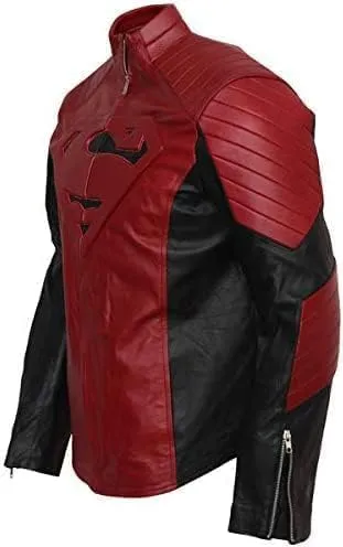 Mens Smallville Clark Kent Tom Welling Genuine Leather Super Jacket Man - Clark Kent Jacket