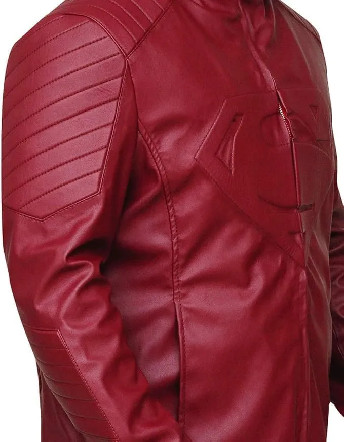 Mens Smallville Clark Kent Tom Welling Genuine Leather Superman Jacket