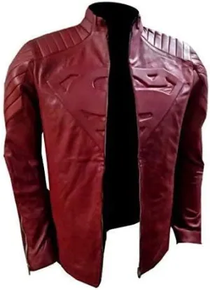 Mens Smallville Clark Kent Tom Welling Genuine Leather Superman Jacket