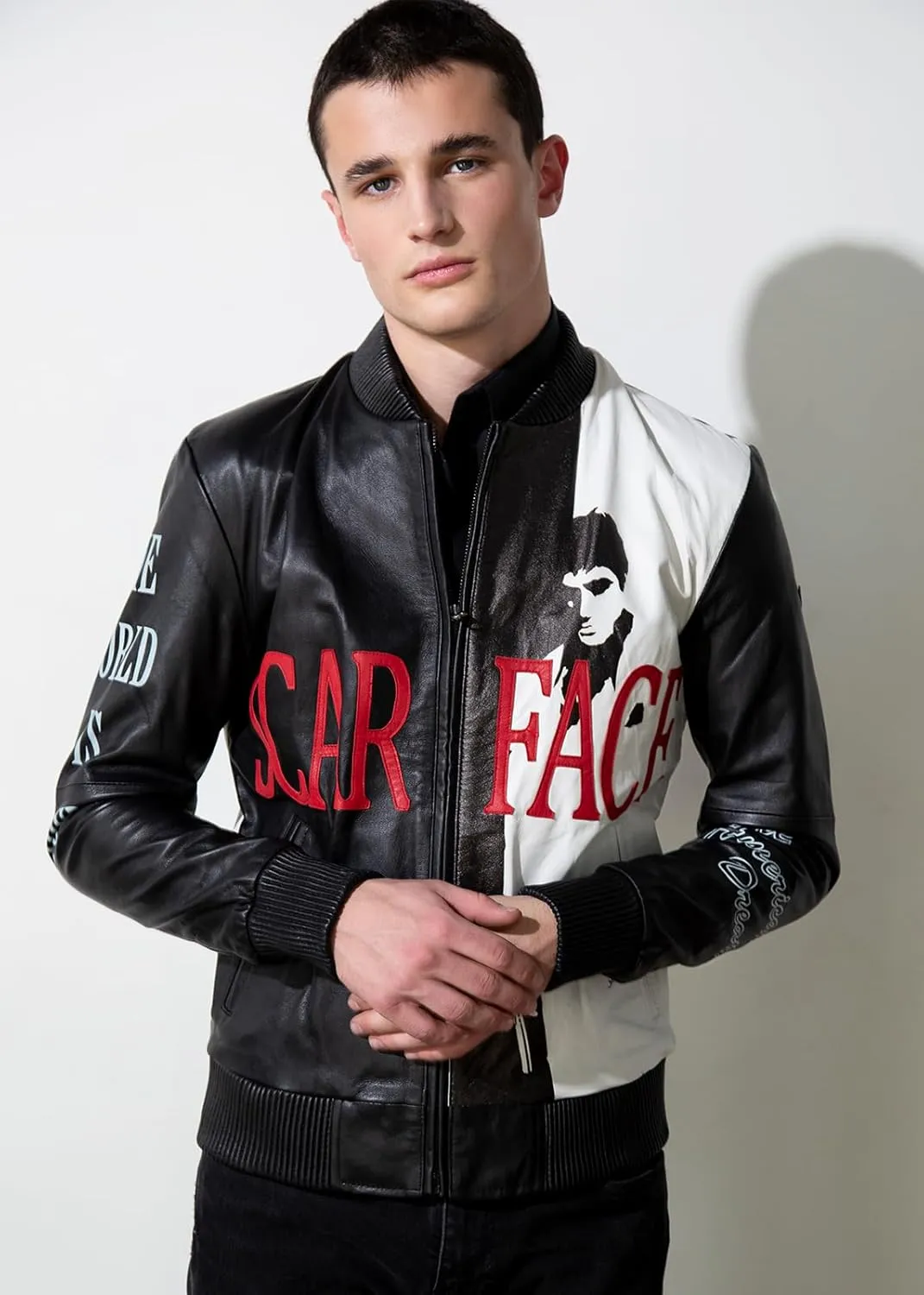 Men's Tv Series Al Pacino Scarface movie Jacket Tony Montana Real Leather Jacket