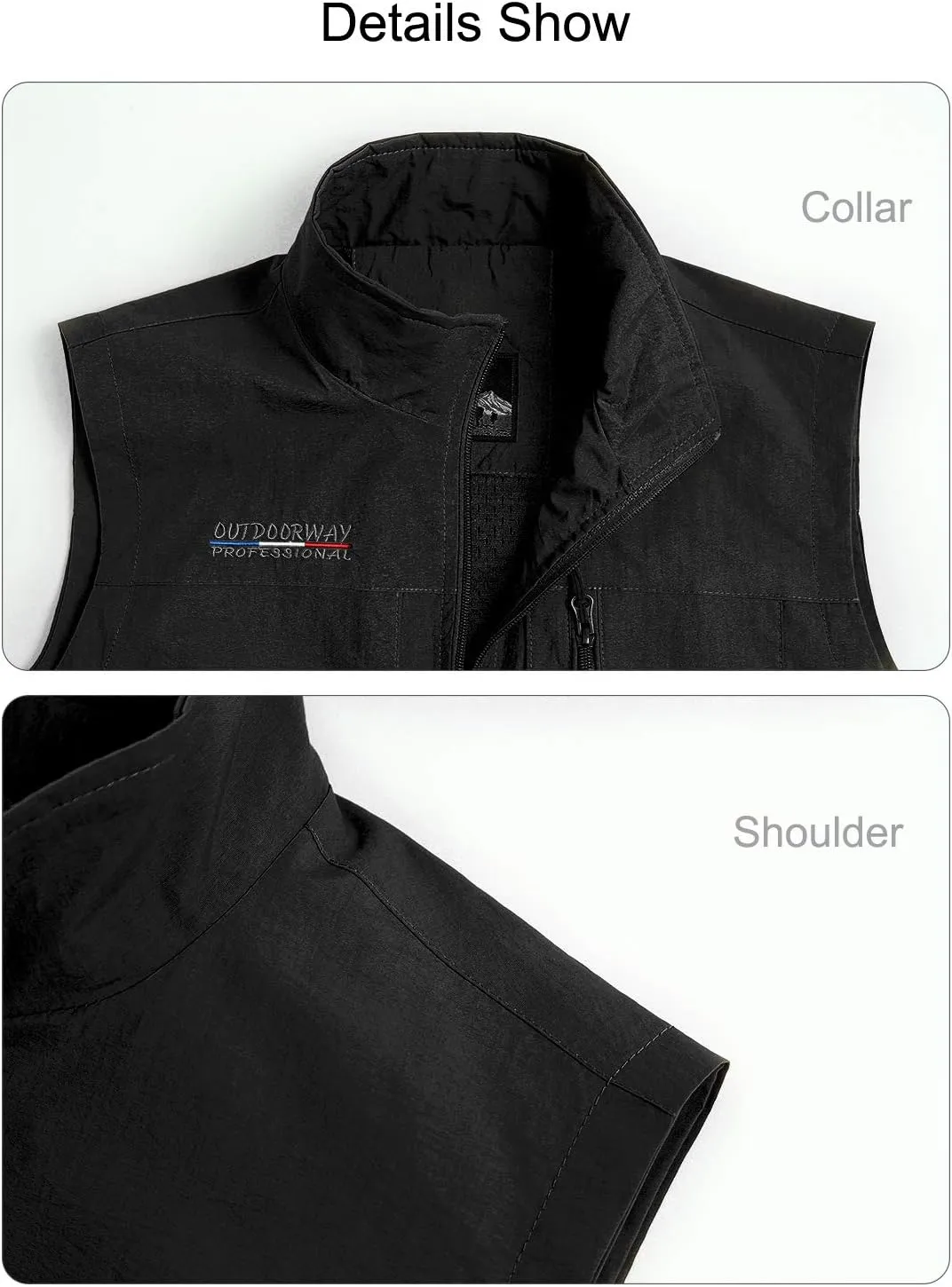 Mens Work Vest Summer Travel Photo Vest Cargo Sleeveless Jackets with Pockets