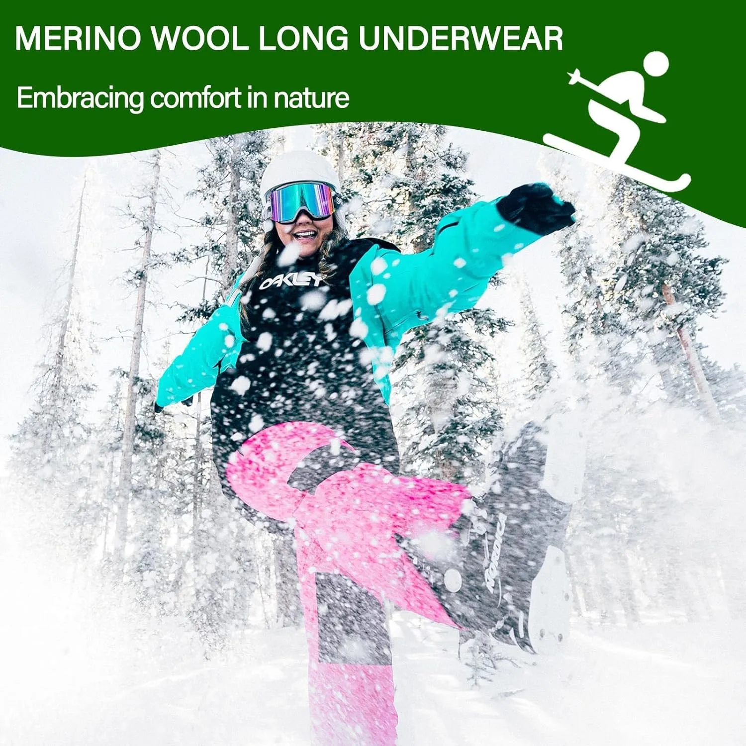 Merino Protect 100% Merino Wool Leggings Womens Thermal Base Layer Pants Long Underwear Soft Long Johns for Hiking Skiing