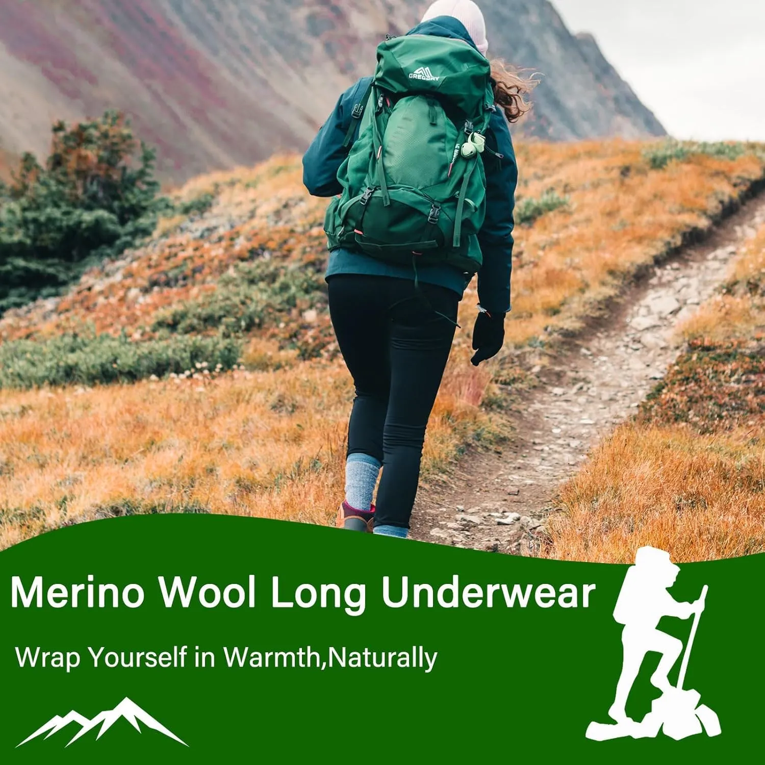 Merino Protect 100% Merino Wool Leggings Womens Thermal Base Layer Pants Long Underwear Soft Long Johns for Hiking Skiing