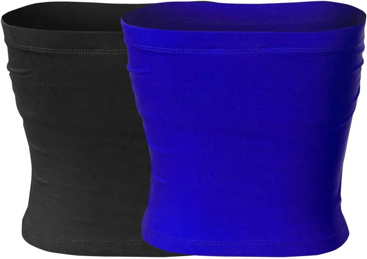MixMatchy Women's Basic Tube Tops Built in Shelf Bra Strapless Crop Tops Bandeau Sexy Summer Outfits