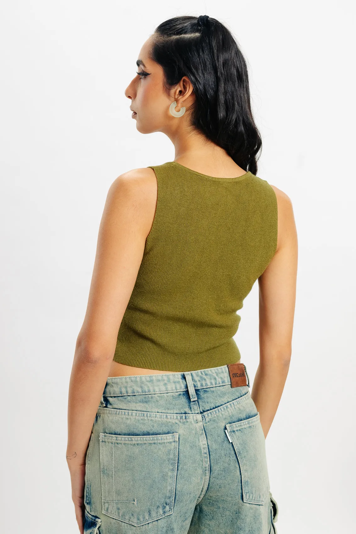 Mossy Meadow Green Crop Tank