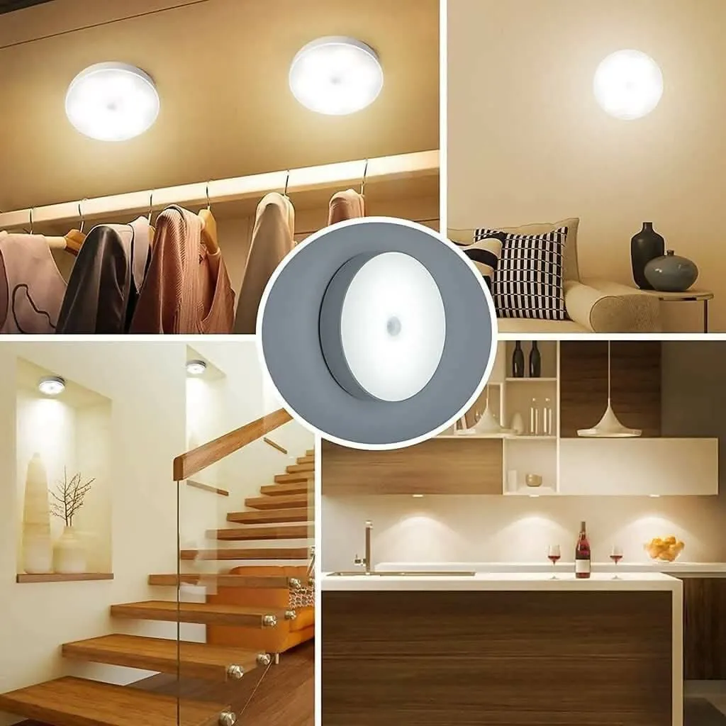 Motion Sensor Light for Home with USB Charging Wireless Self Adhesive LED Night Lamp Rechargeable Body Sensor Wall Light for Hallway, Bedroom, Bathroom, Kitchen