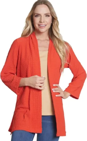 MULTIPLES Women's Set-in Kimono Sleeves Drop Shoulder Band Collar Jacket