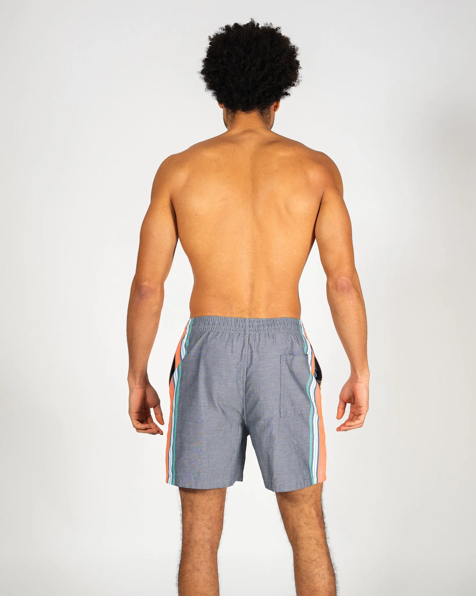 Navy and Orange Classic Shorts