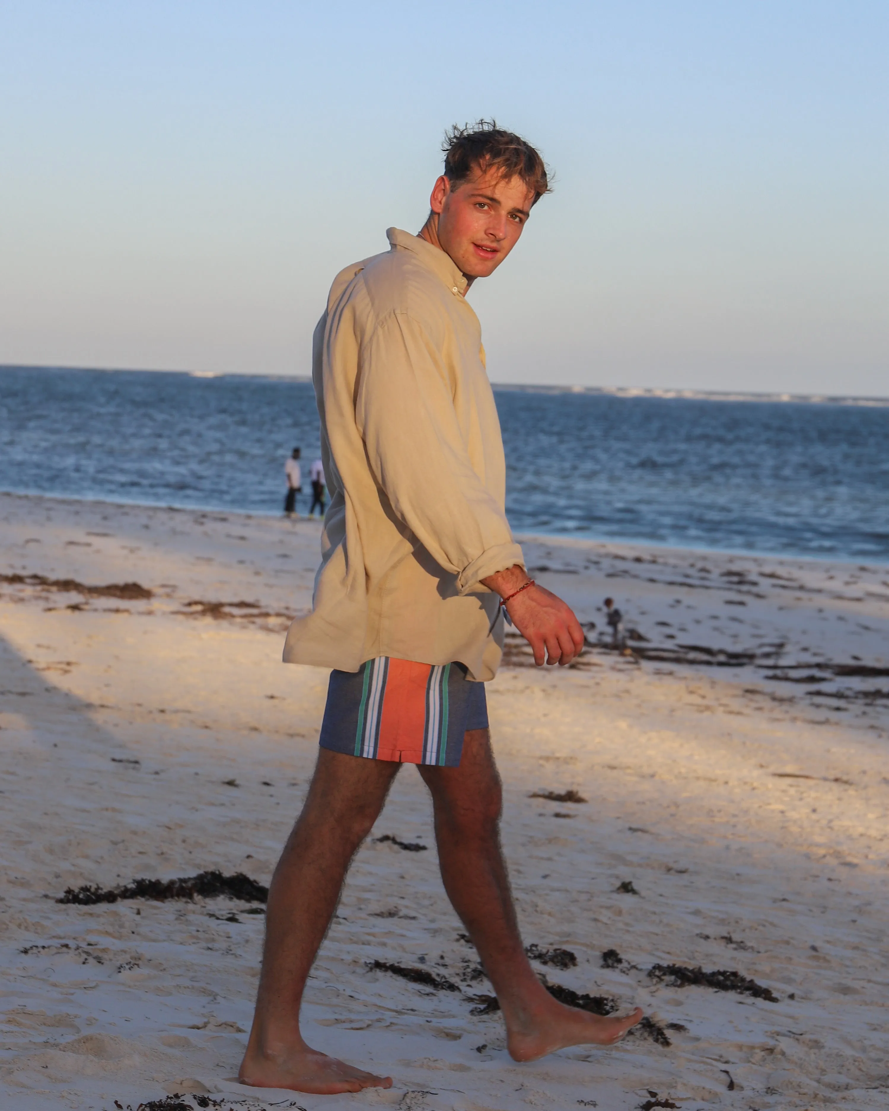 Navy and Orange Classic Shorts