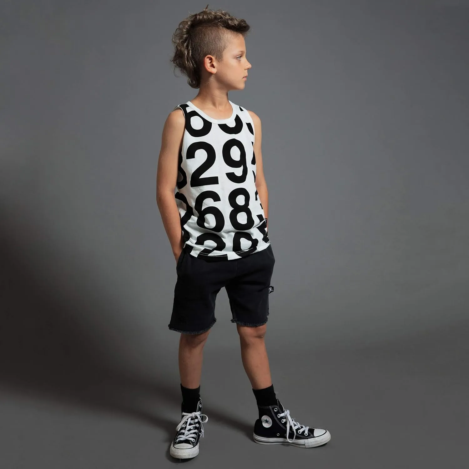 NUNUNU Kids Tank Tops, Unisex 100% Cotton Fun Print Sleeveless Shirts for Boys and Girls - Athletic and Casual Wear