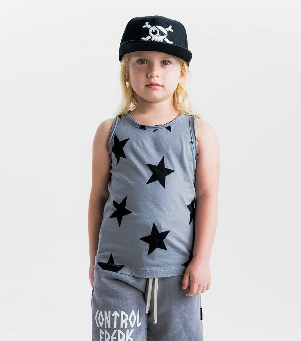 NUNUNU Kids Tank Tops, Unisex 100% Cotton Fun Print Sleeveless Shirts for Boys and Girls - Athletic and Casual Wear