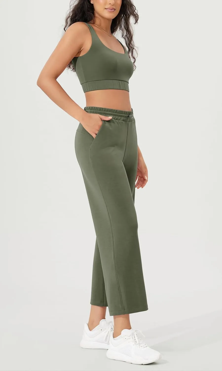 ODODOS Women's Modal Soft Wide Leg Pants with Pockets Adjustable Shockcord High Waist Casual Lounge Pants-27/29/31" Inseam