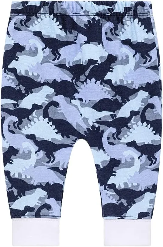 Pack of 4 Baby Jogger Pants - Soft Cotton Pants for Boys and Girls - Unisex Cute Color Designs for Infants