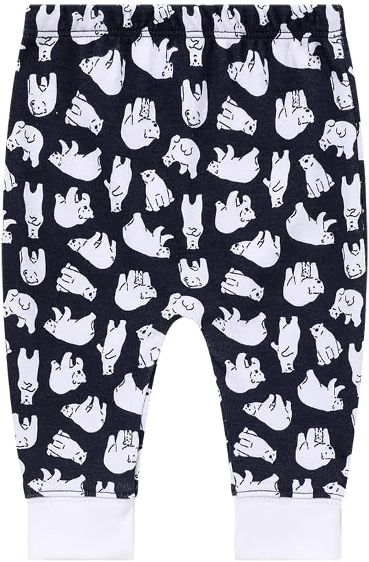 Pack of 4 Baby Jogger Pants - Soft Cotton Pants for Boys and Girls - Unisex Cute Color Designs for Infants