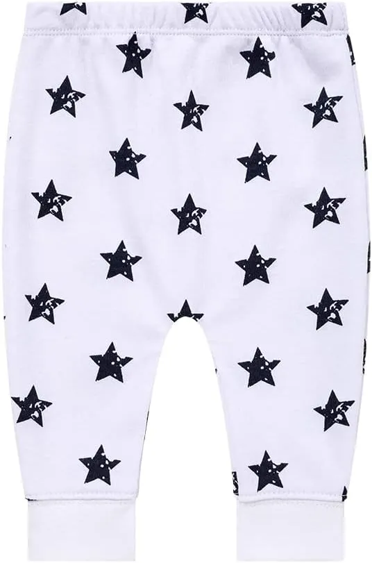 Pack of 4 Baby Jogger Pants - Soft Cotton Pants for Boys and Girls - Unisex Cute Color Designs for Infants