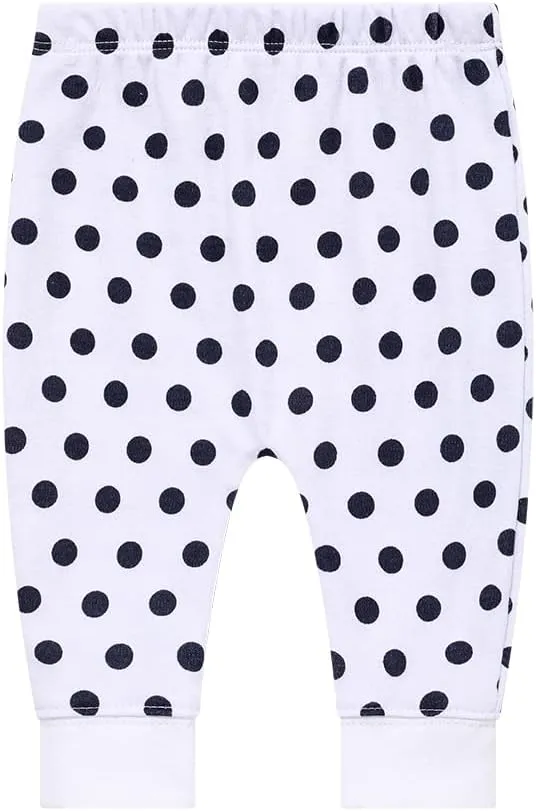 Pack of 4 Baby Jogger Pants - Soft Cotton Pants for Boys and Girls - Unisex Cute Color Designs for Infants