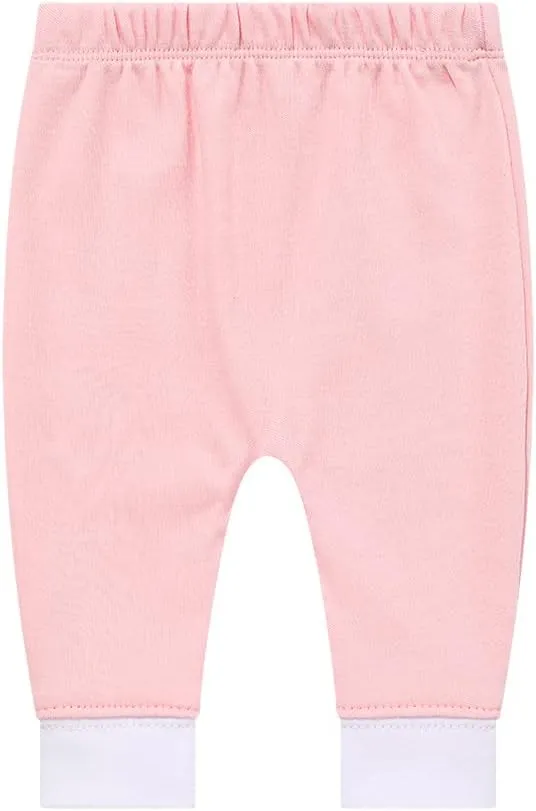 Pack of 4 Baby Jogger Pants - Soft Cotton Pants for Boys and Girls - Unisex Cute Color Designs for Infants