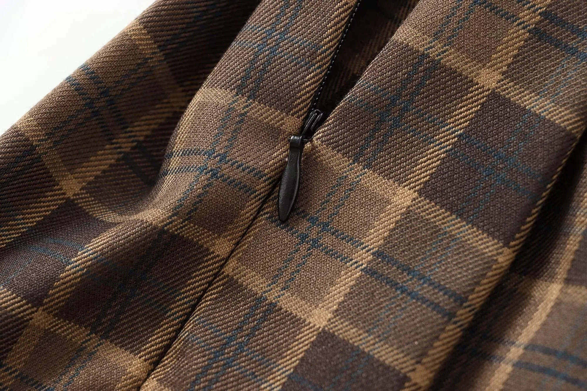 Plaid Pleated Tied Waist Mini Skirt