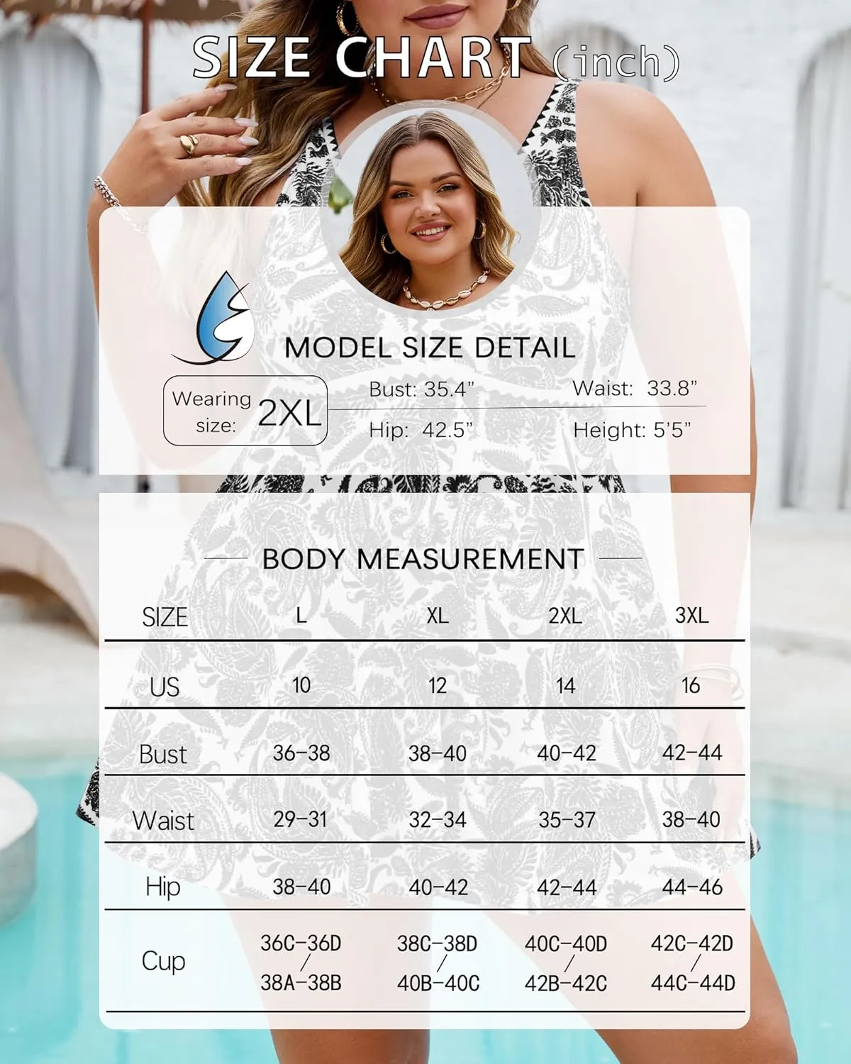 Plus Size Tankini Swimsuits for Women 2 Piece Tummy Control Modest Bathing Suits Bikini Swim Dress with Shorts 2025