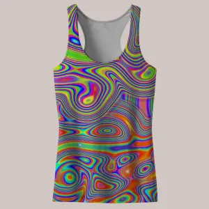Psychedelic Tank Top (UV/RGB, Eco-Friendly, Womens, Racerback) | LIQUISYGHIC