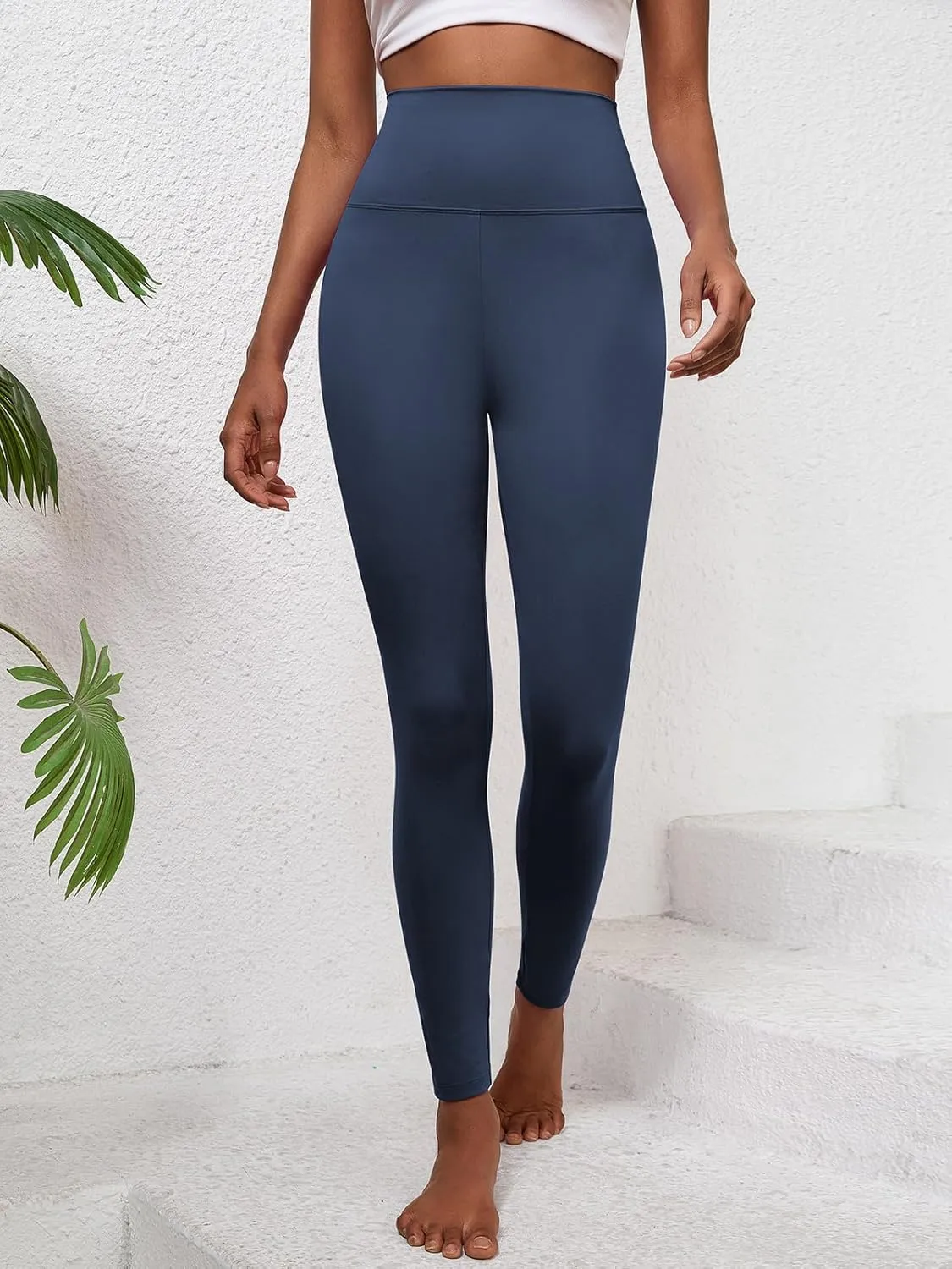 QIANXIZHAN Women's High Waisted Leggings, Thick Yoga Pants Soft Elastic Tummy Control for Workout Athletic