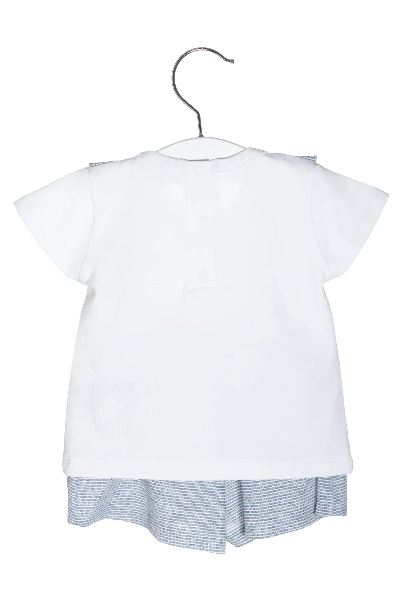 "Bronte" Navy Striped T-Shirt & Shorts