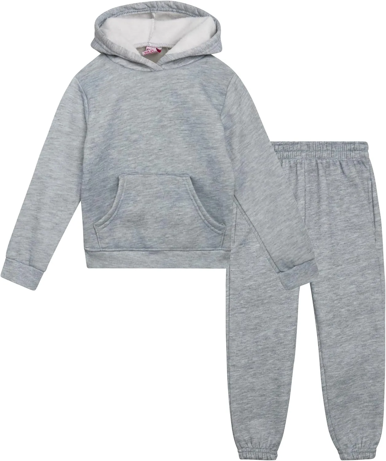 Real Love Toddler Girls' Jogger Set - 2 Piece Soft Fleece Pullover Hoodie and Jogger Pants for Little Girls (2T-6)