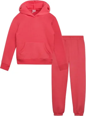 Real Love Toddler Girls' Jogger Set - 2 Piece Soft Fleece Pullover Hoodie and Jogger Pants for Little Girls (2T-6)